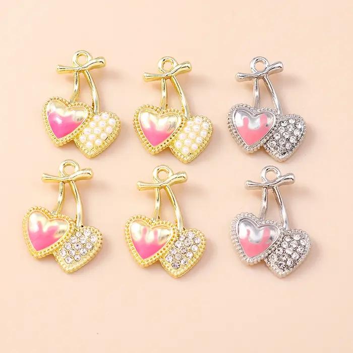 Leslie – breloques cerises en perles de cristal exquises