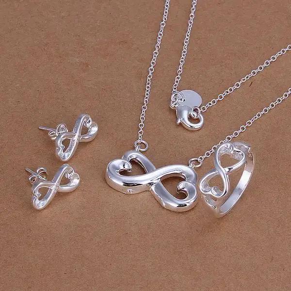 925 argent sterling certains modèles cadeau de Saint Valentin collier bracelet boucles d'oreilles en