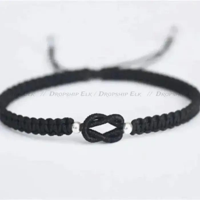 Bracelet tressé en corde à nœud d'amour 'Always Together'