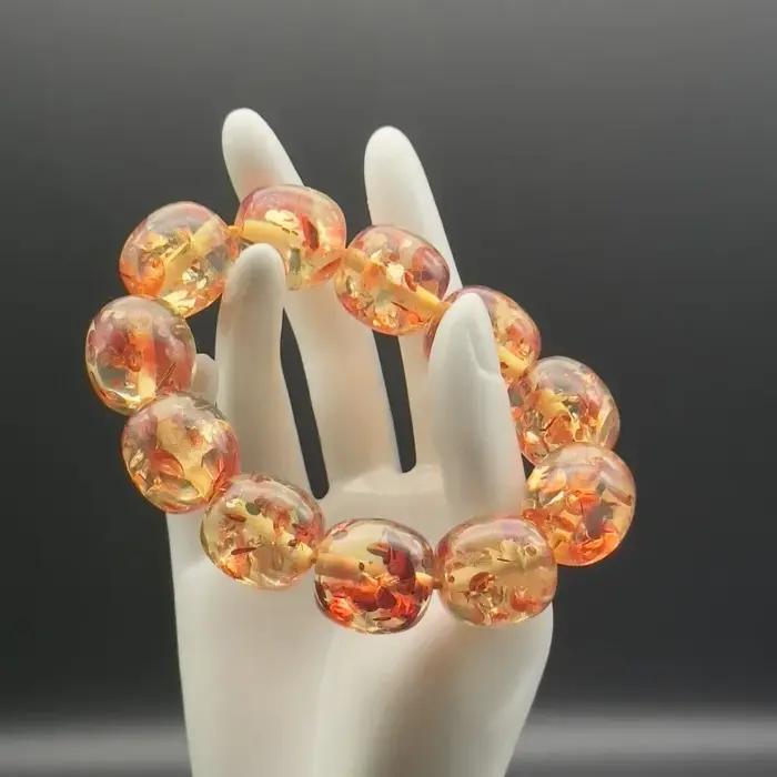 Le nouveau bracelet naren ambre est élégant, simple et élégant.
