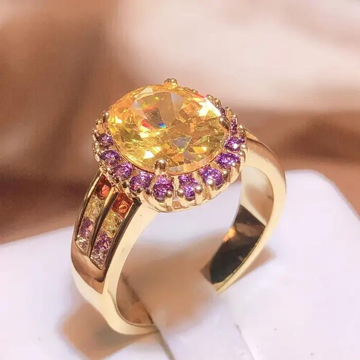 Bague Citrine tendance pour femmes