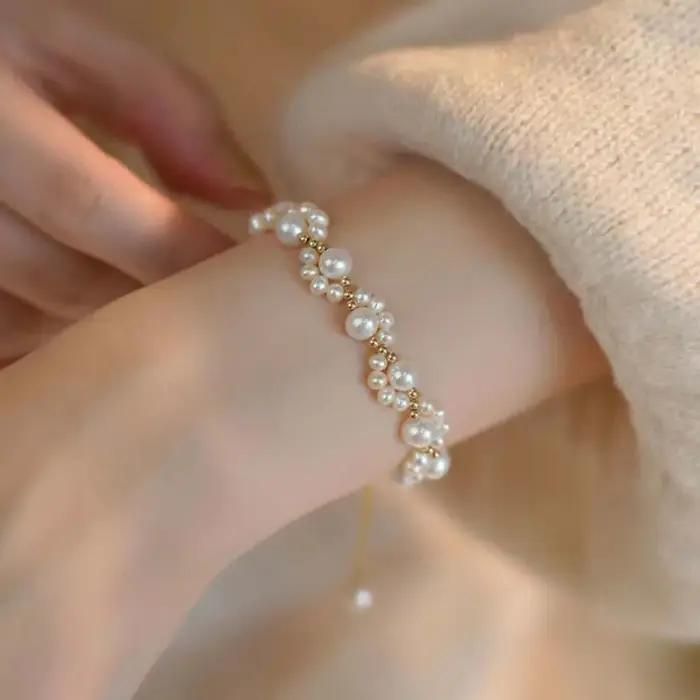 Nouveau Bracelet coeur perle pour femmes tempérament classique