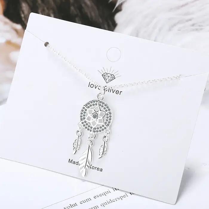 Collier attrape-rêves en argent Sterling S925 pour femmes