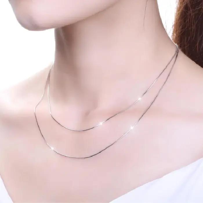 Haute qualité mode vente chaude serpent chaîne couleur argent dames