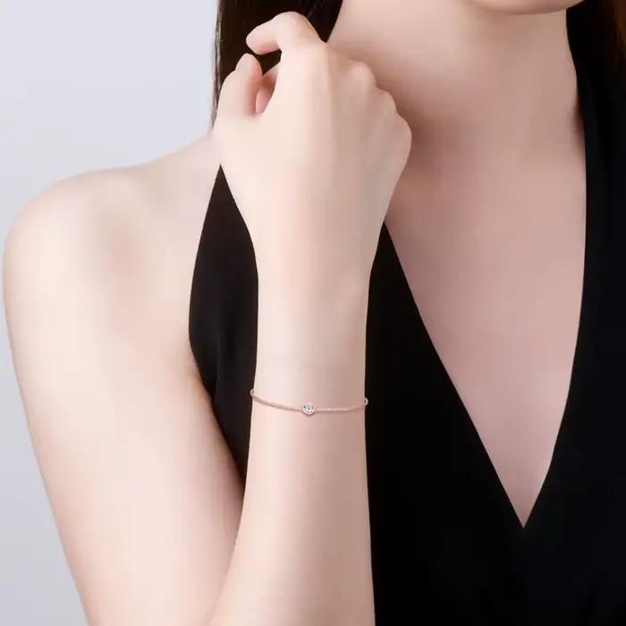 Lnngy-Bracelet Moissanite en Argent Sterling 925 pour Femme