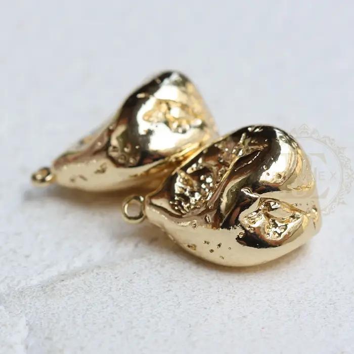 Noix de recherche en laiton massif plaquée 18x14mm pour bijoutiers créatifs variété de couleurs occasions spéciales