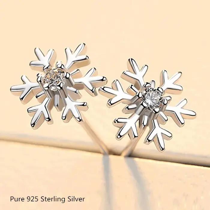 Buyee-Boucles d'oreilles douces en argent regardé 925 pour femmes et filles