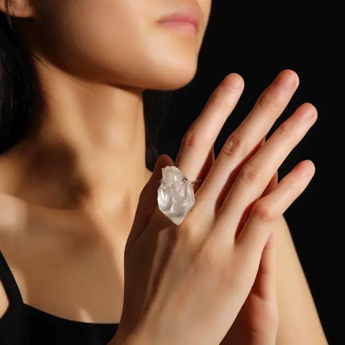 Bagues en quartz clair