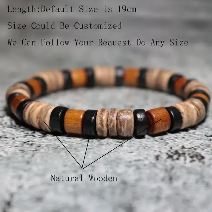 Bracelet de perles d'ampli naturelles fait à la main pour hommes et femmes