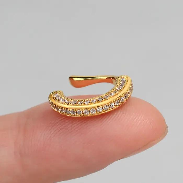 Boucles d'oreilles à Clip en Zircon délicat pour femmes