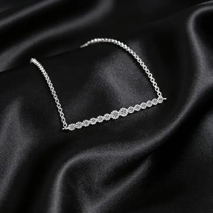 Bracelets en argent sterling S925 incrustés de moissanite VVS1