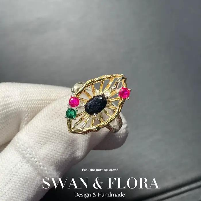 Bague en saphir naturel de 3MM, réglable, bijoux pour femmes, cadeau, vente en gros, haute qualité,