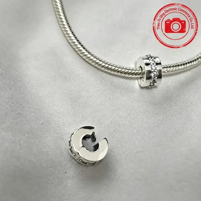 Breloques de la série Clip pour bijoux DIY, cadeaux, clip de sécurité étincelant, clip d'espacement