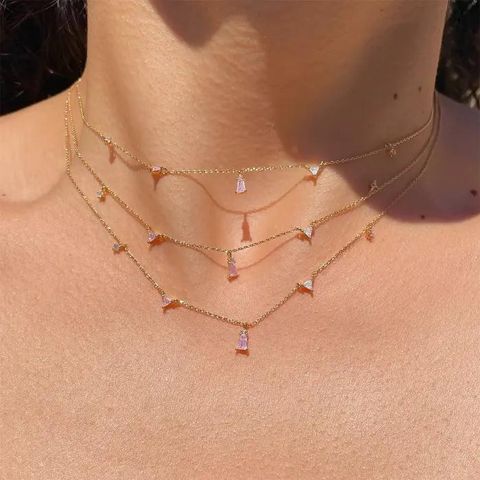 ROXI – collier en diamant violet en argent Sterling 925