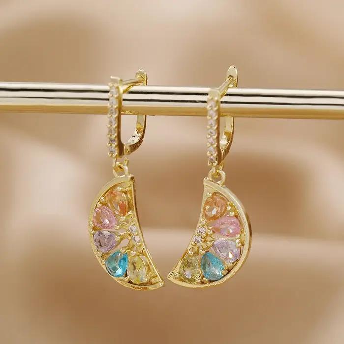 Boucles d'oreilles en forme de fruits de citron