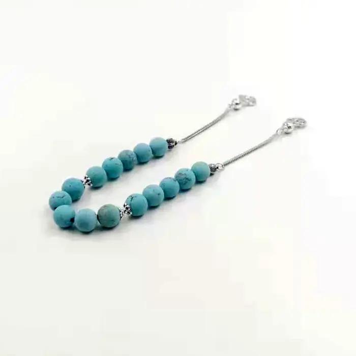 Bracelet en pierre turquoise naturelle