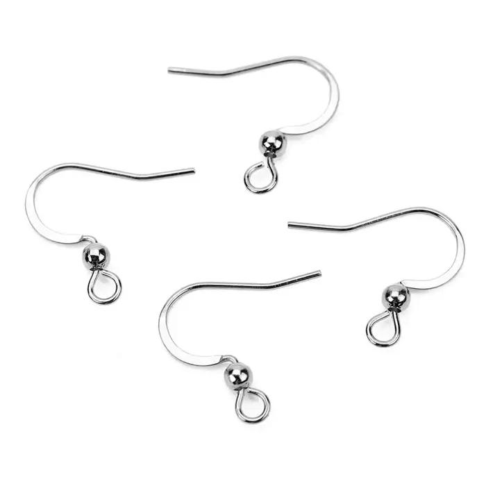 Crochets de boucles d'oreilles hypoallergéniques en acier inoxydable, 17x20mm, couleur or, fil de fe