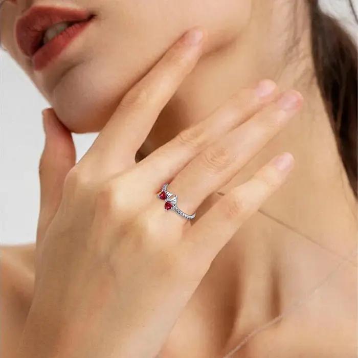 Ensemble de bijoux avec nœud de noël en argent Sterling 925