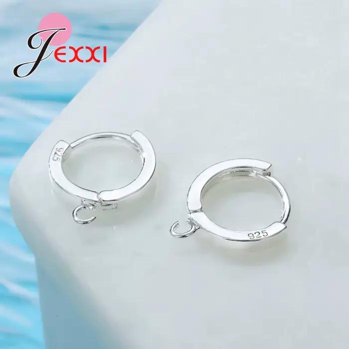 Boucles d'oreilles créoles classiques en argent Sterling 925