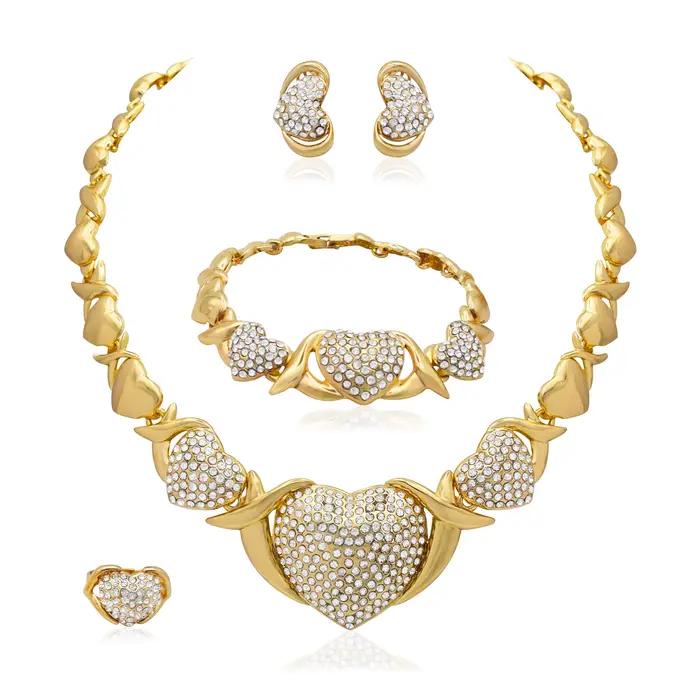 Ensembles de bijoux en forme de cœur pour femmes