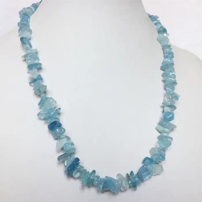 Clear uto-Collier en aigue-marine AAA