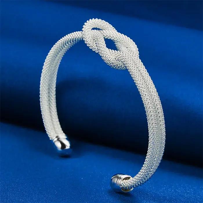 Bracelet en argent sterling 925 ajustable pour femmes styles modernes occasions d'engagement fêtes mariages