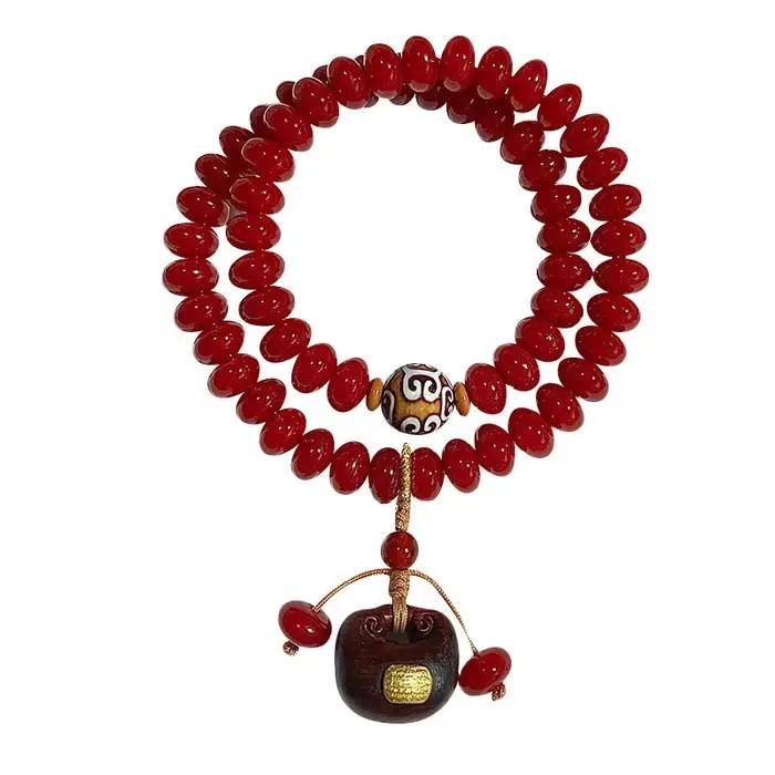 Bracelet Bodhi rouge chinois pour hommes et femmes