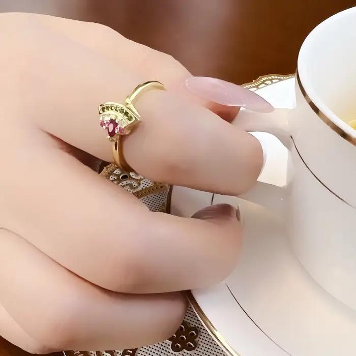 Bague pastèque dorée en argent Sterling 2022