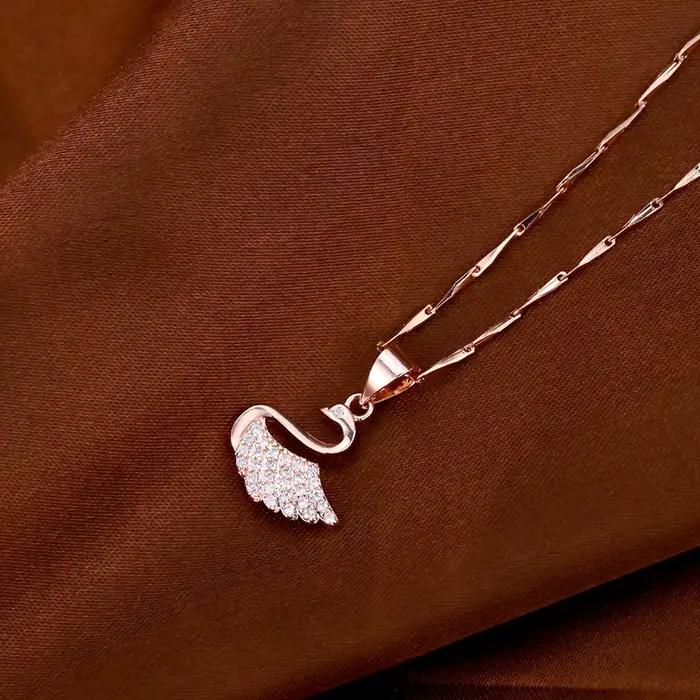 Collier pendentif en argent Sterling 925, chaînes de bijoux en forme de cygne de haute qualité pour femmes et hommes, cadeau de fête d'anniversaire et de mariage