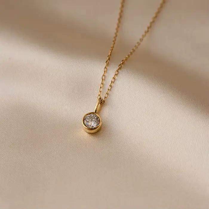 Collier de Pierre de Naissance en Acier Inoxydable Personnalisé pour Femme Occasions Spéciales