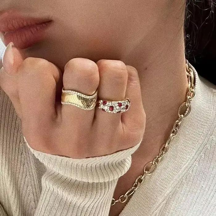 Bague de fiançailles de luxe en argent 925 pour femmes