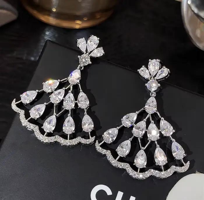Ensemble de bijoux de mariage en zircon et strass élégant pour femmes occasions spéciales mariage fête cadeau quotidien