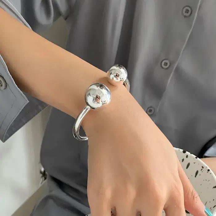 Bracelet Foxanry Minimaliste à la Mode Plaqué Argent avec Zircone Cubique Cadeau d'Anniversaire et Occasions Spéciales Femme