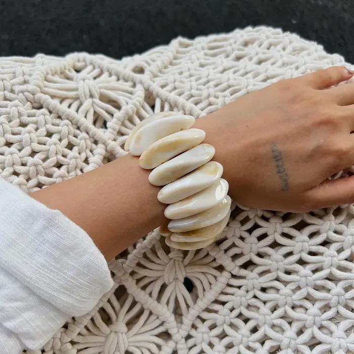 Bracelets ronds Vintage Beige