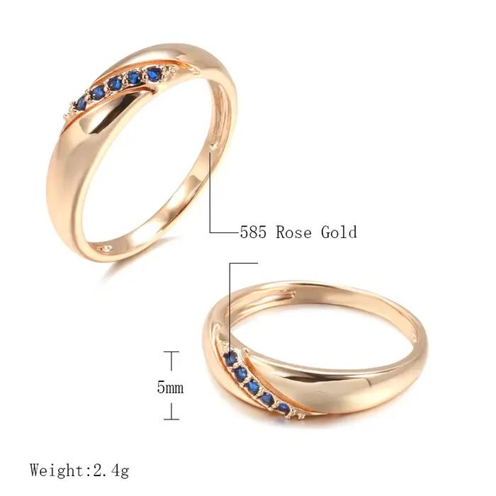 Kinel – bague de luxe Vintage en Zircon naturel bleu pour femmes
