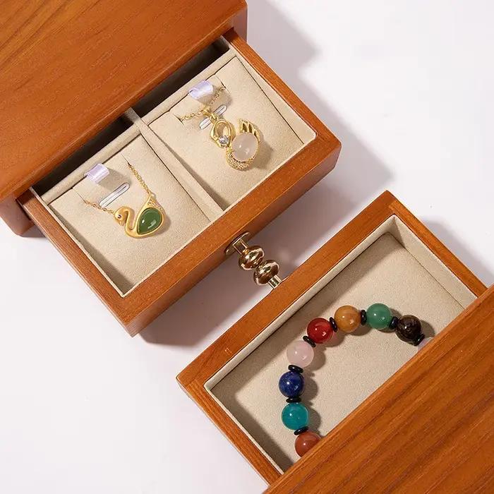 Boîtes à bijoux rétro en bois