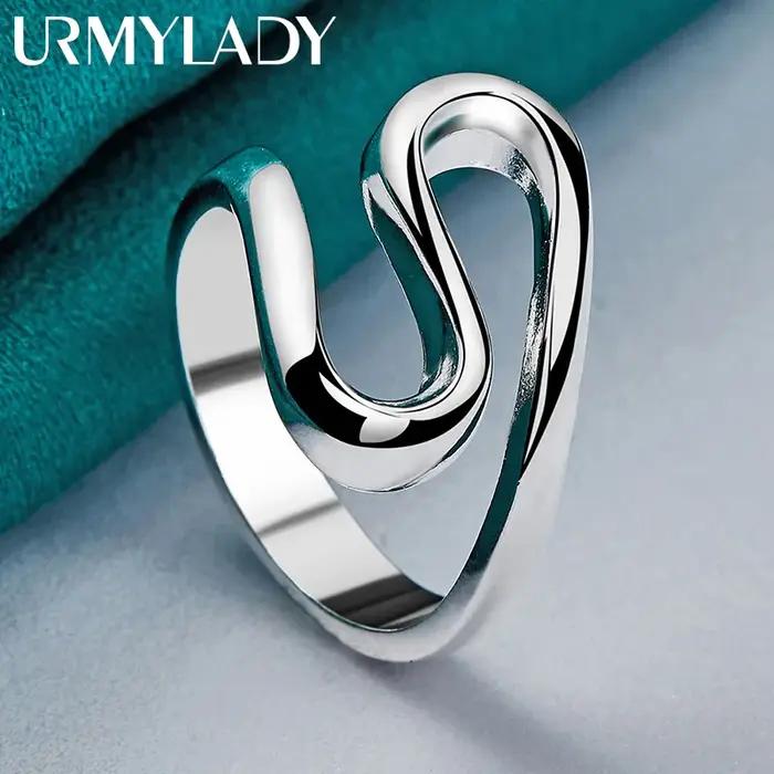 URMYLADY 925 bague serpent en argent Sterling pour les femmes de fiançailles de mariage charme bijoux de mode