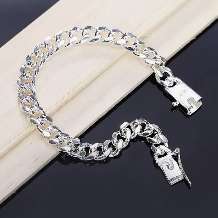 Bracelets fins en argent Sterling 925, Design Noble, bijoux à la mode, haute qualité, chaîne solide