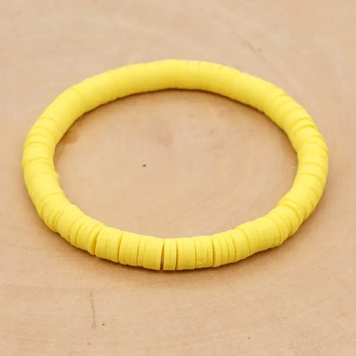 Go2Boho-Bracelet en Argile Polymère et Vinyle Heishi Africain