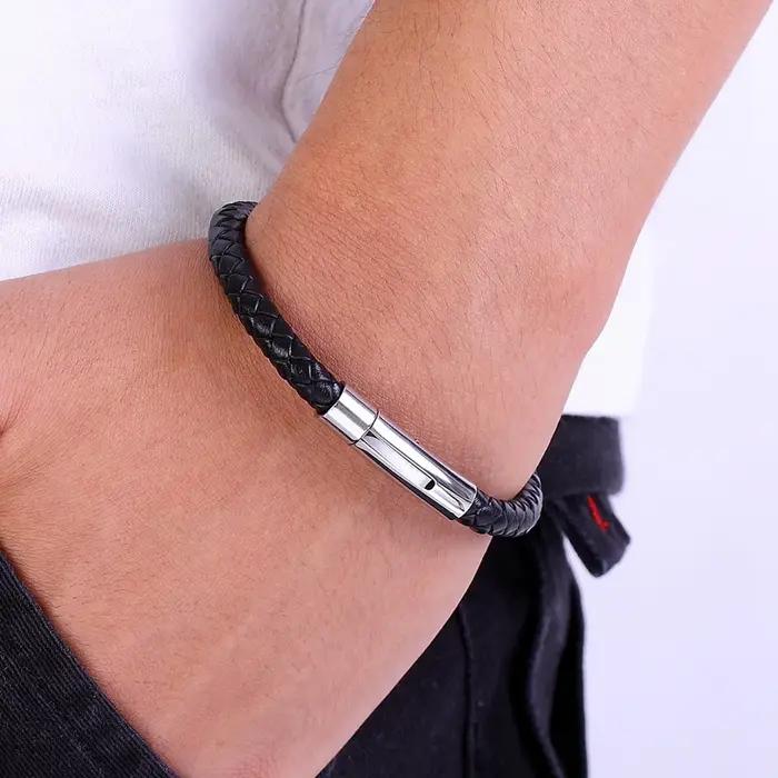 TYO nouveau haut en acier inoxydable tressé Bracelets pour femme hommes