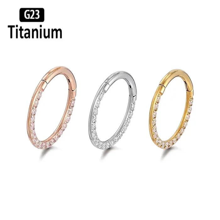 Boucles d'Oreilles Rondes en Titane pour Femme