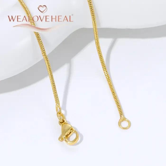 Chaînes de collier de luxe en laiton plaqué or 18 carats