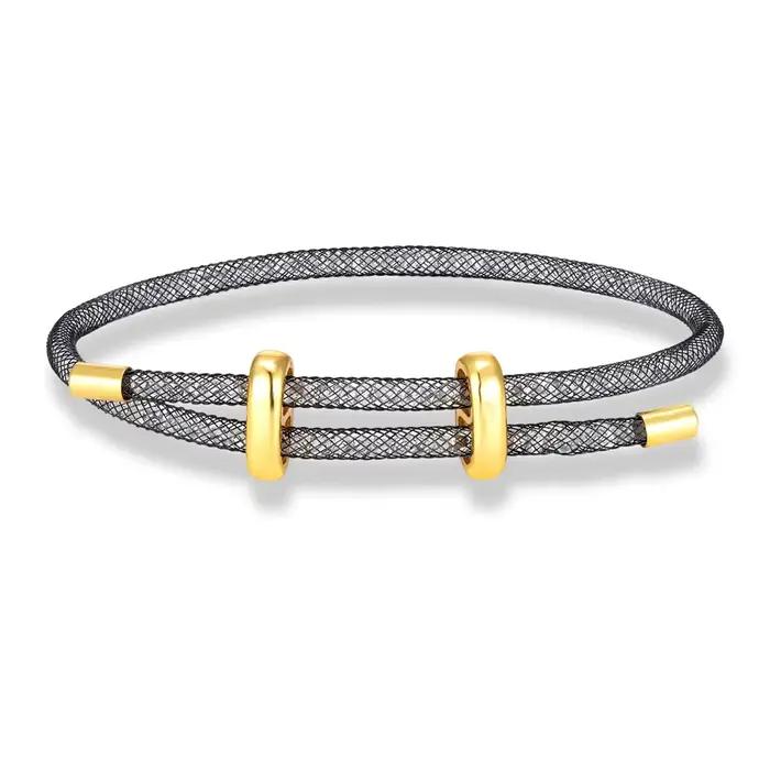 Bracelet de Couple à la mode pour hommes et femmes, en maille de cristal, étanche, bijoux d'amitié,
