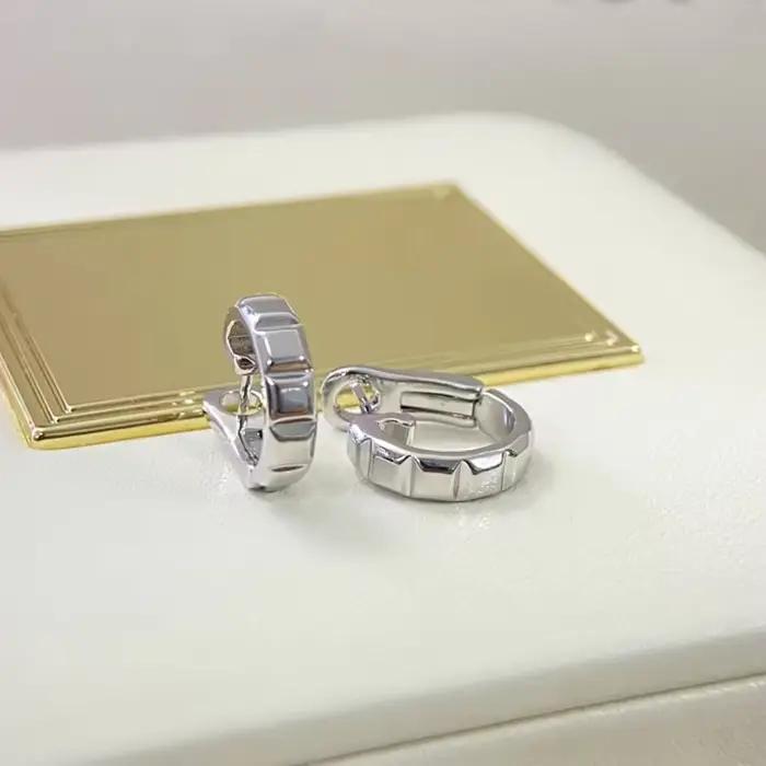 Boucles d'oreilles pendantes en argent sterling 925 plaqué or pour femmes, finition satinée, accesso