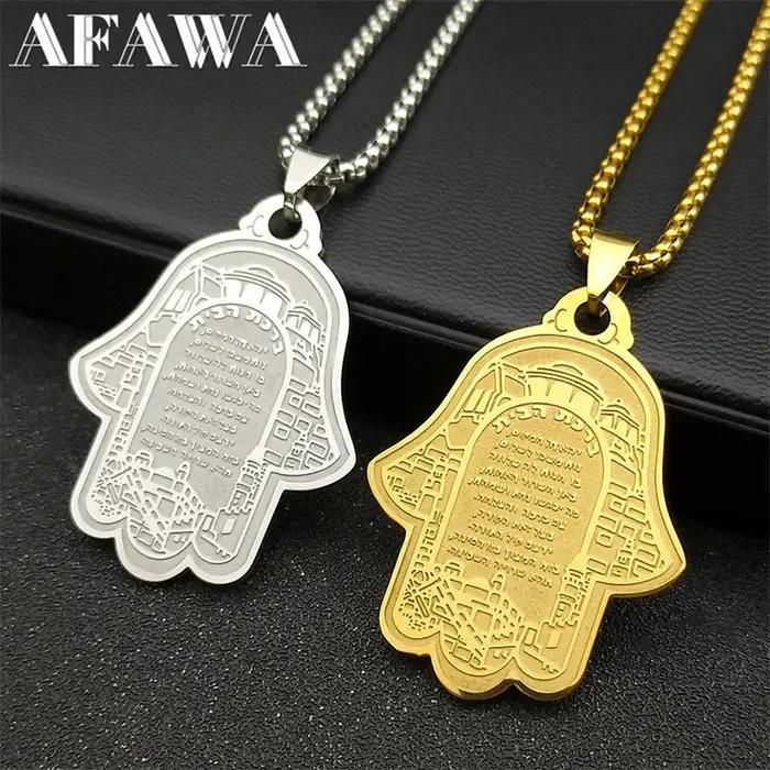 Collier pendentif main Hamsa de Fatima pour hommes et femmes