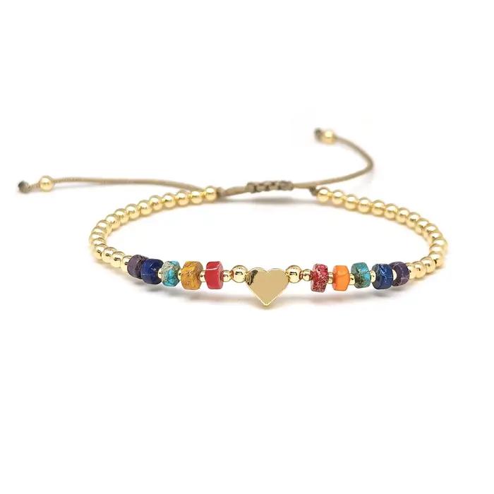 KKBEAD – Bracelet à breloques en forme de cœur pour femmes