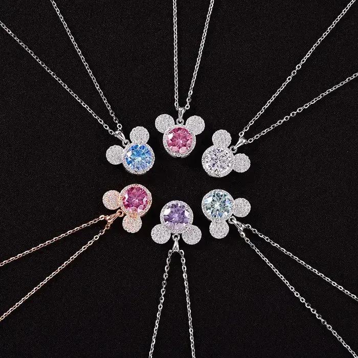 PomerceJelly-Pendentif en argent regardé S925 pour femme