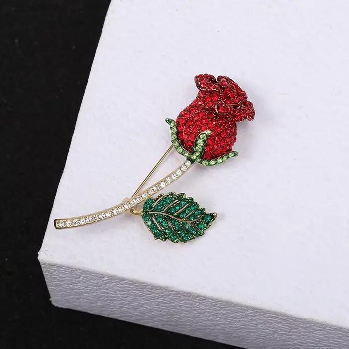 Broches à fleurs de roses élégantes pour femmes styles décontractés et sportifs occasions spéciales romantiques