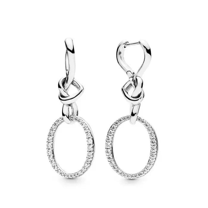 Boucles d'oreilles en argent sterling 925 classiques avec zirconium blanc pour femmes occasions spéciales elegance cadeau festif