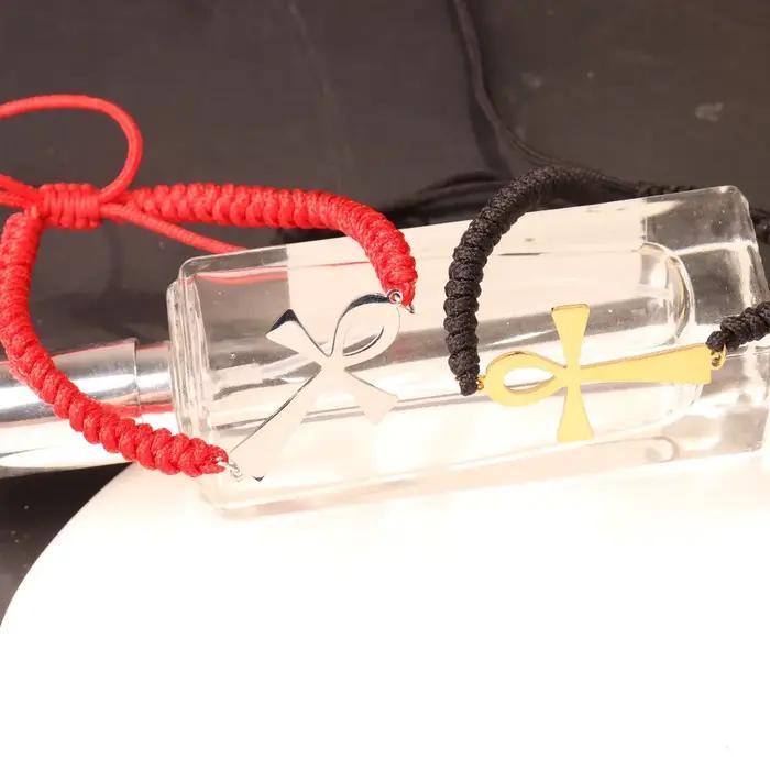 Bracelet croix égyptien Ankh pour femmes et hommes